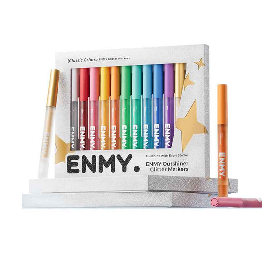 ENMY 12 Colors Outshiner Glitter Markers Pen