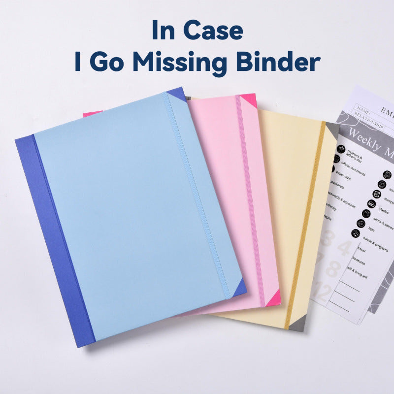 In Case Go Missing Binder Viral TikTok Folio - TTpen