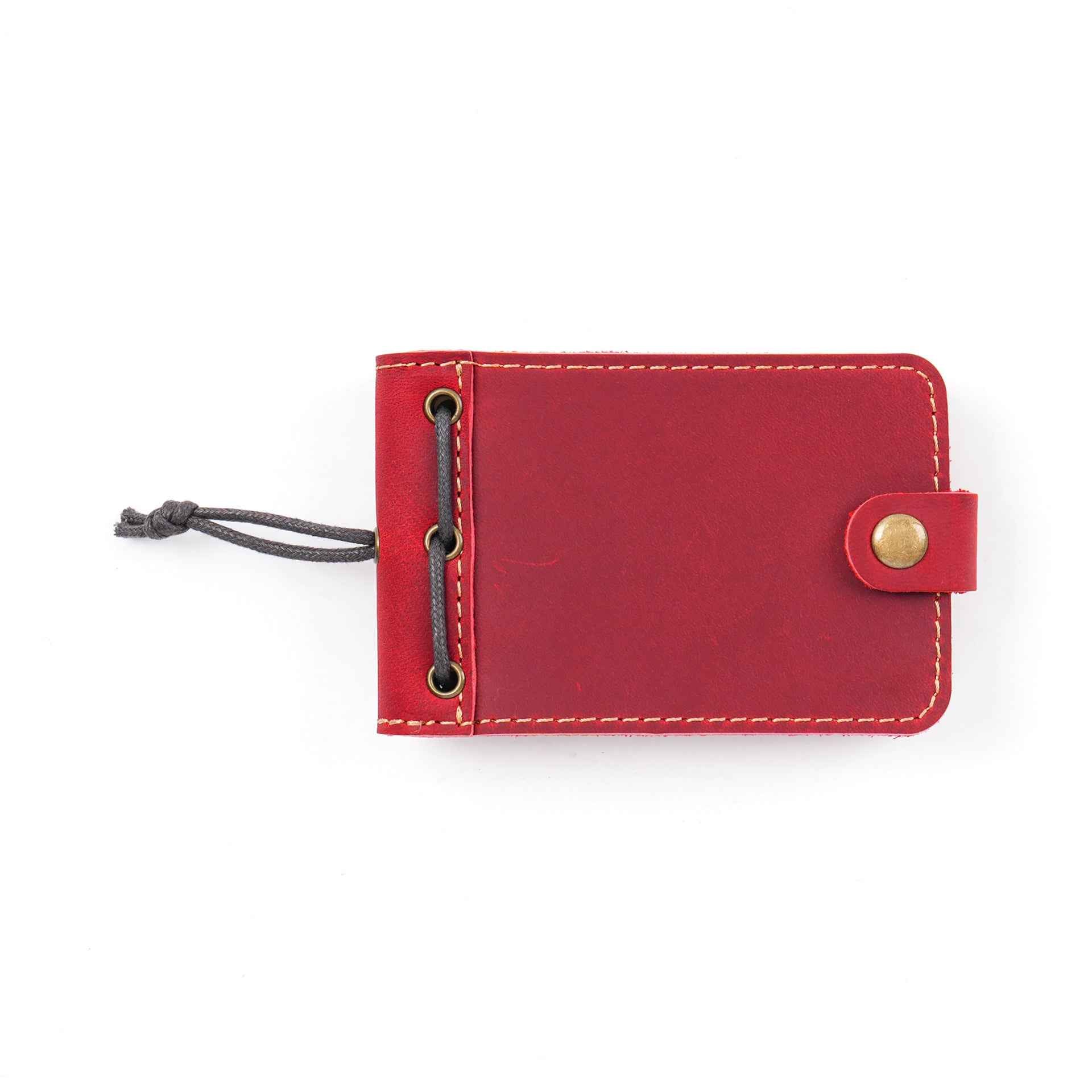 Mini Leather Pocket Notebook – 88-Sheet Memo Pad for Notes,Lists Red