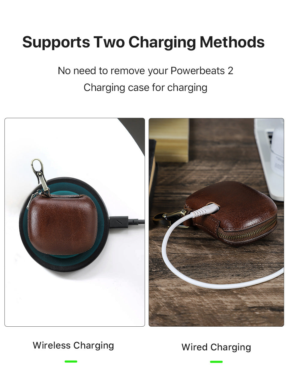 Genuine Leather Case for Apple Powerbeats Pro 2 Bluetooth Earphone Pouch