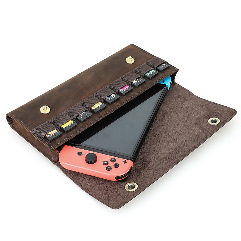 Nintendo Switch 2 Case Leather Carrying Bag with 9 Game Card Slots & Magnetic Closure