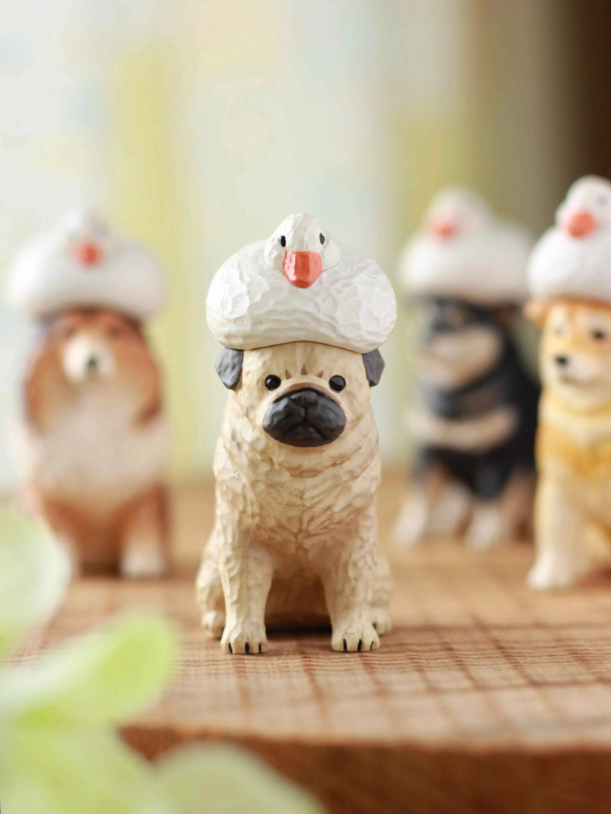 Akane Carved Duck & Dog Gacha 4 Types Pack