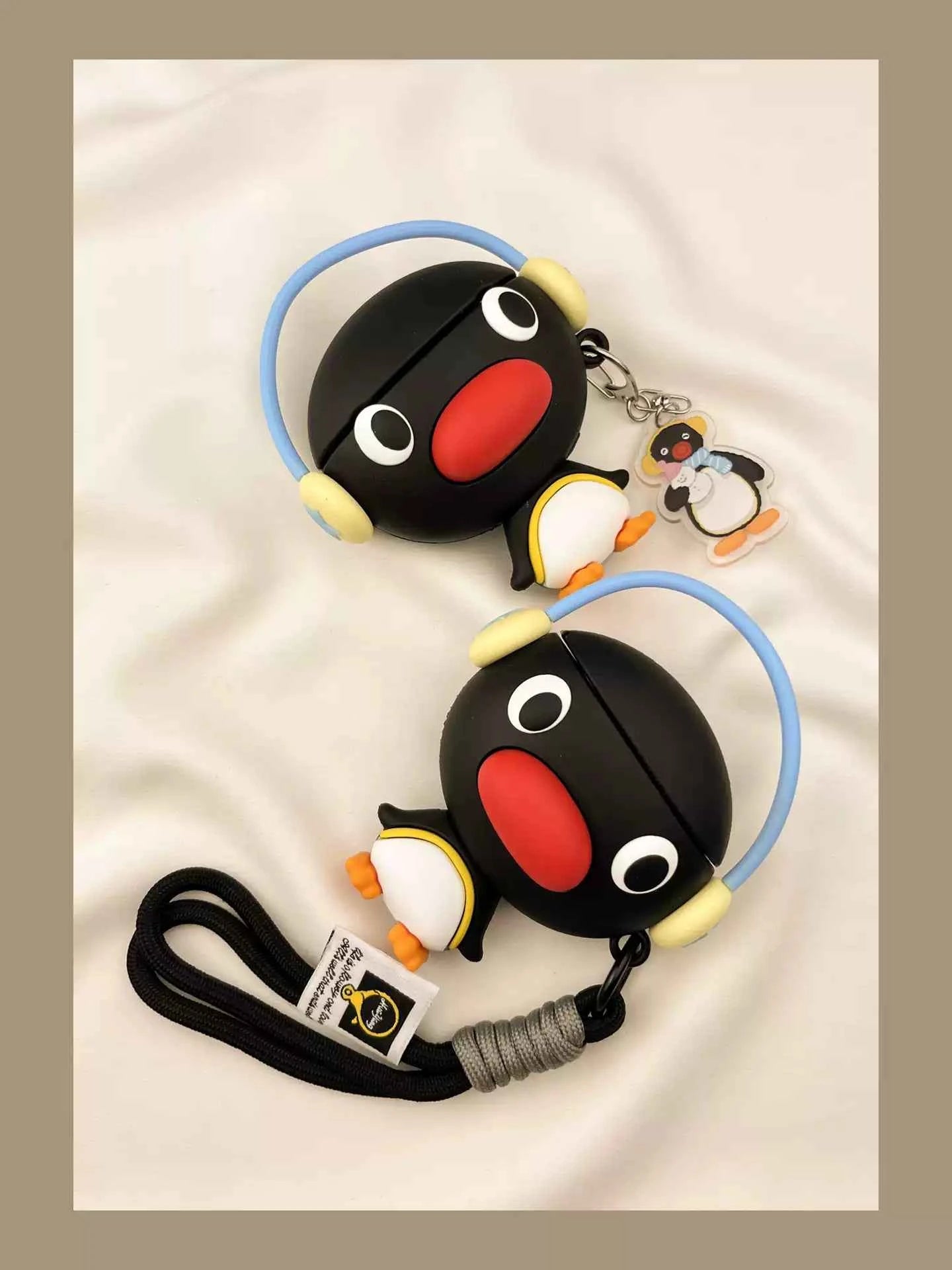 Pingu Penguin Wearing Headphones AirPods Case