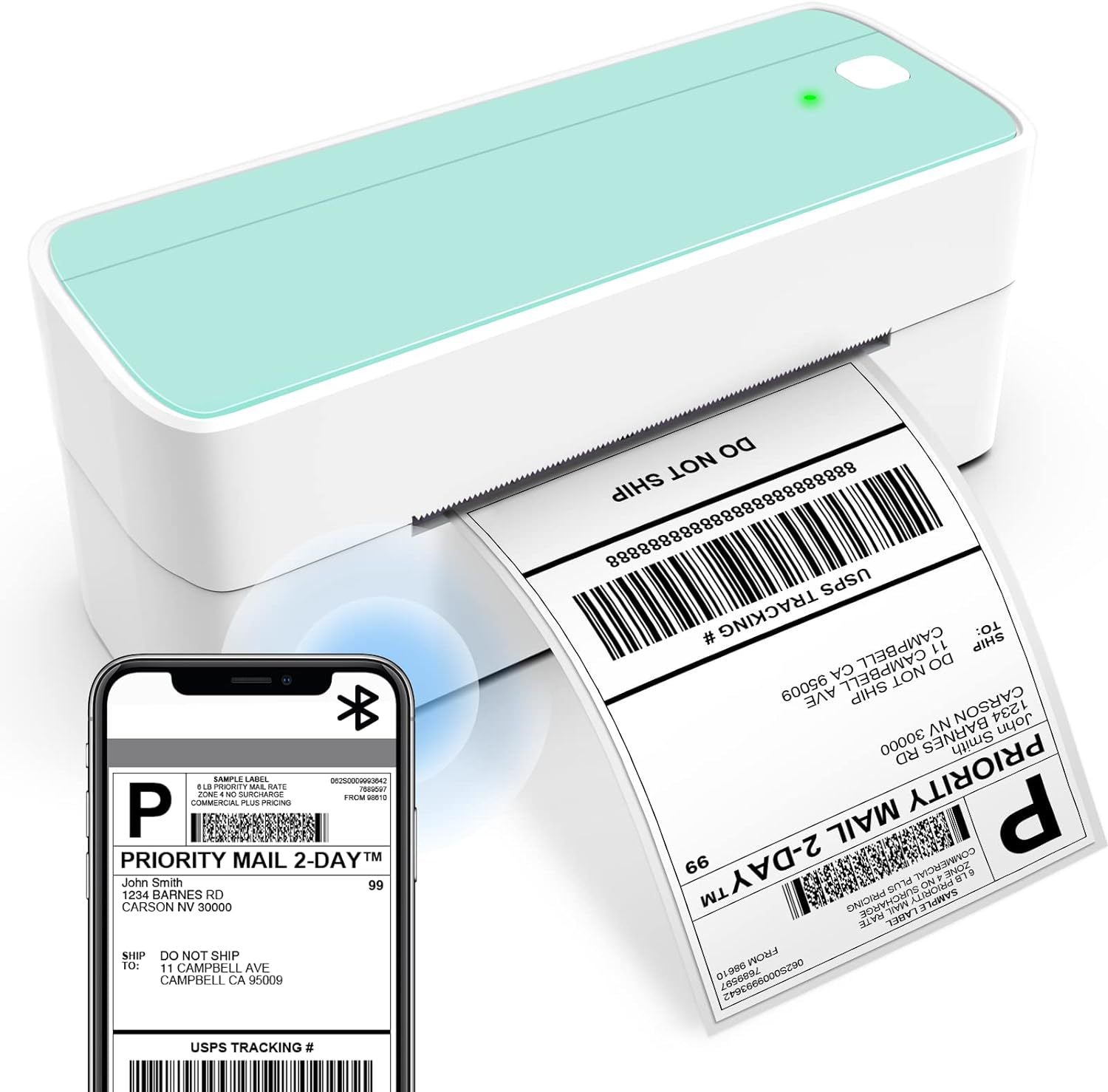 Phomemo 241BT Bluetooth Thermal Label Shipping Printer 4x6