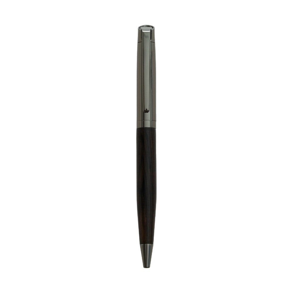 Natural Wood & Black Titanium Rollerball Pen 10-Pack