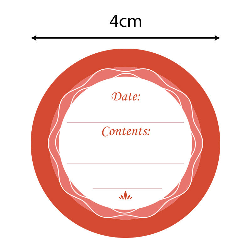 180pcs Food Date Sticker for Jars Waterproof Removable Mark Label 4CM