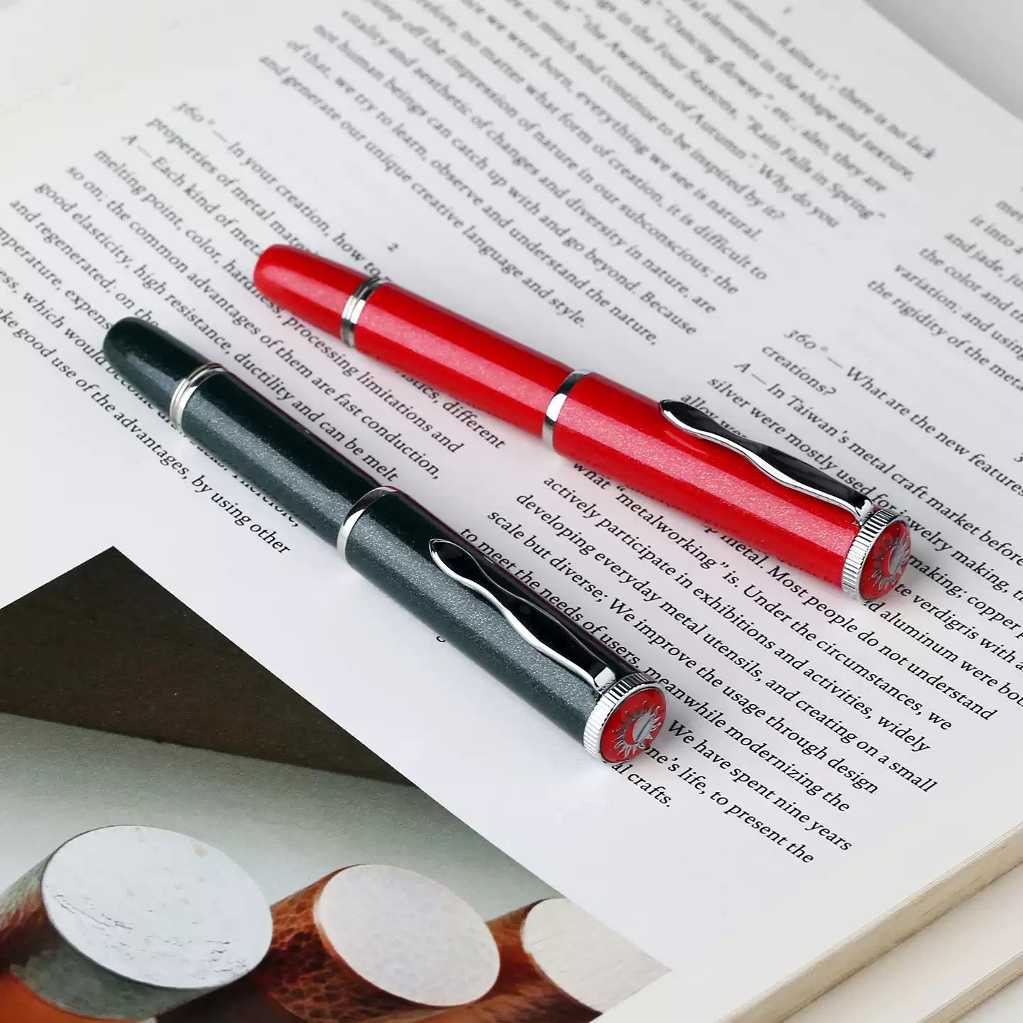 MAJOHN RS2 Short Pocket Fountain Pen — Metal Lacquer Finish, 100mm Travel Pen
