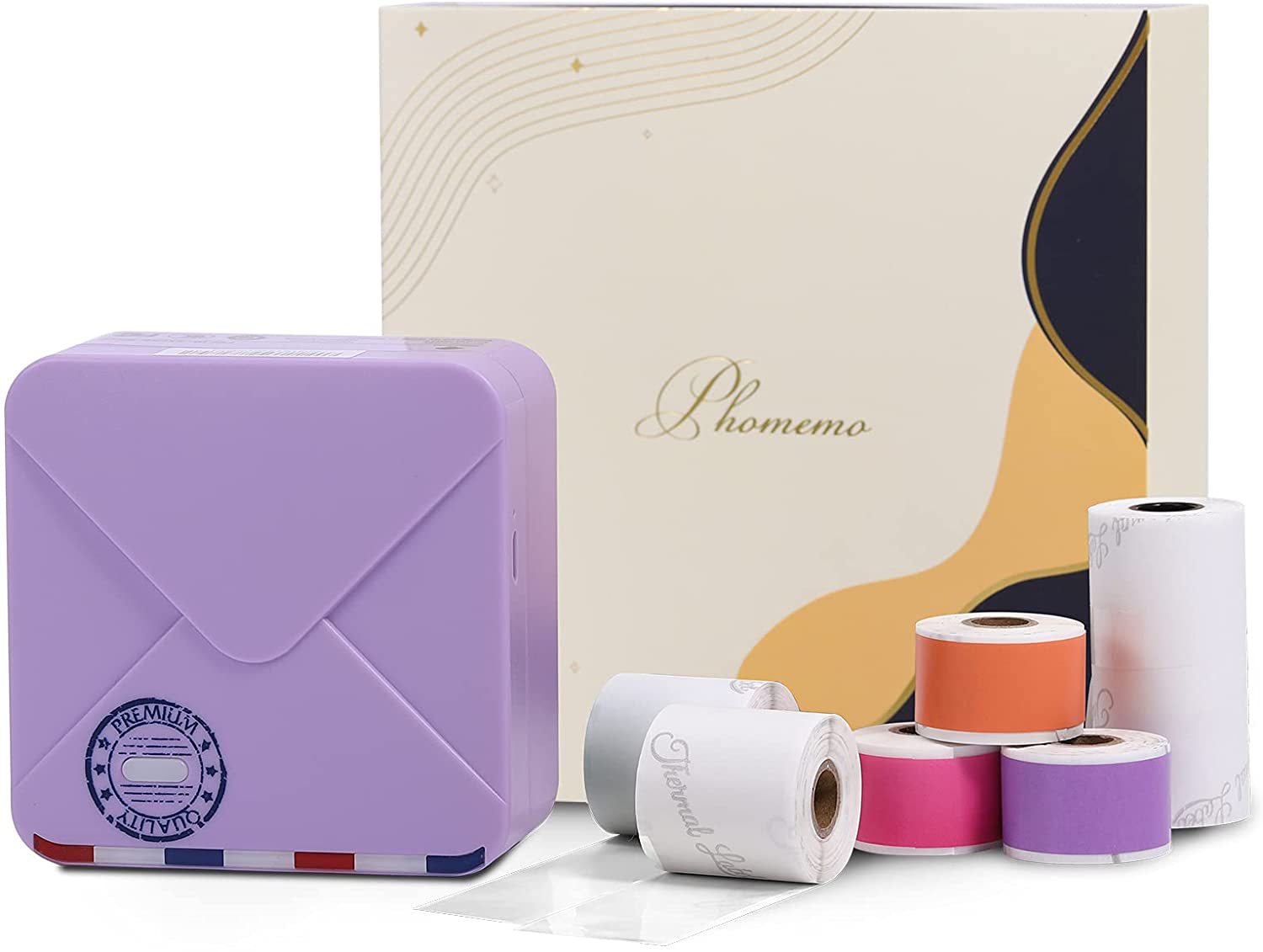 Phomemo M02S HD Bluetooth Thermal Photo Printer with 6 Roll Paper