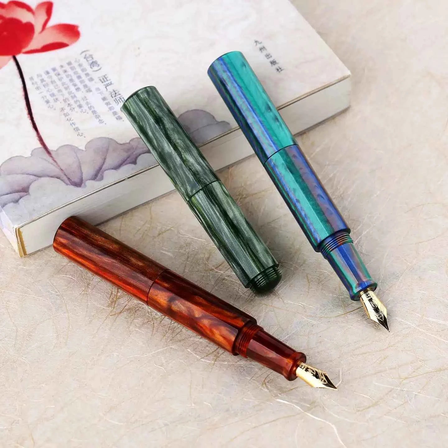 MAJOHN WANCAI Mini Pocket Resin Fountain Pen – 0.5mm Iridium Nib
