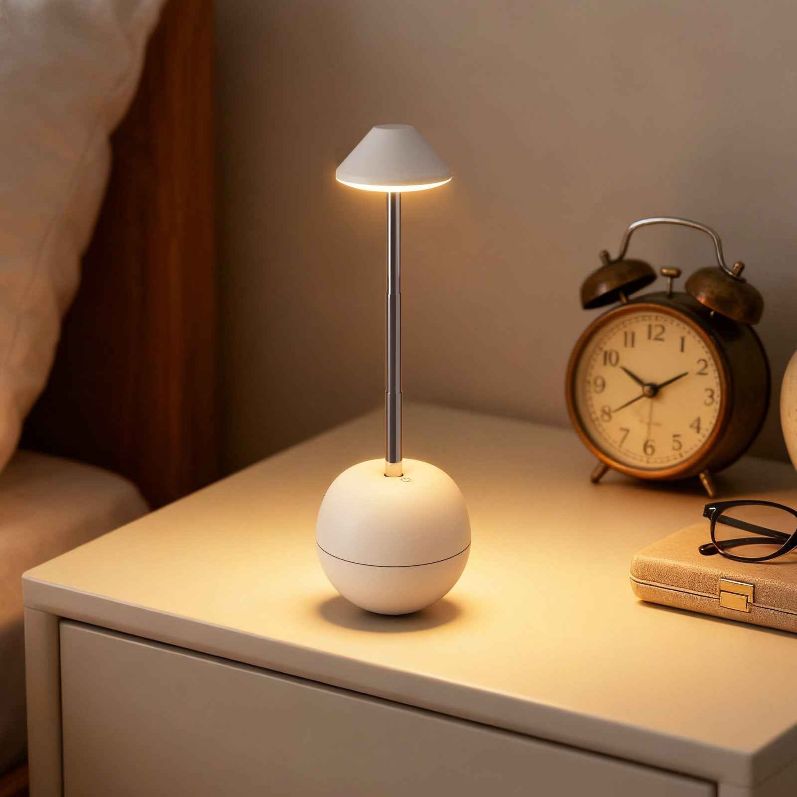 LED Night Light Rechargeable with Remote Telescopic Stem Wobble Base