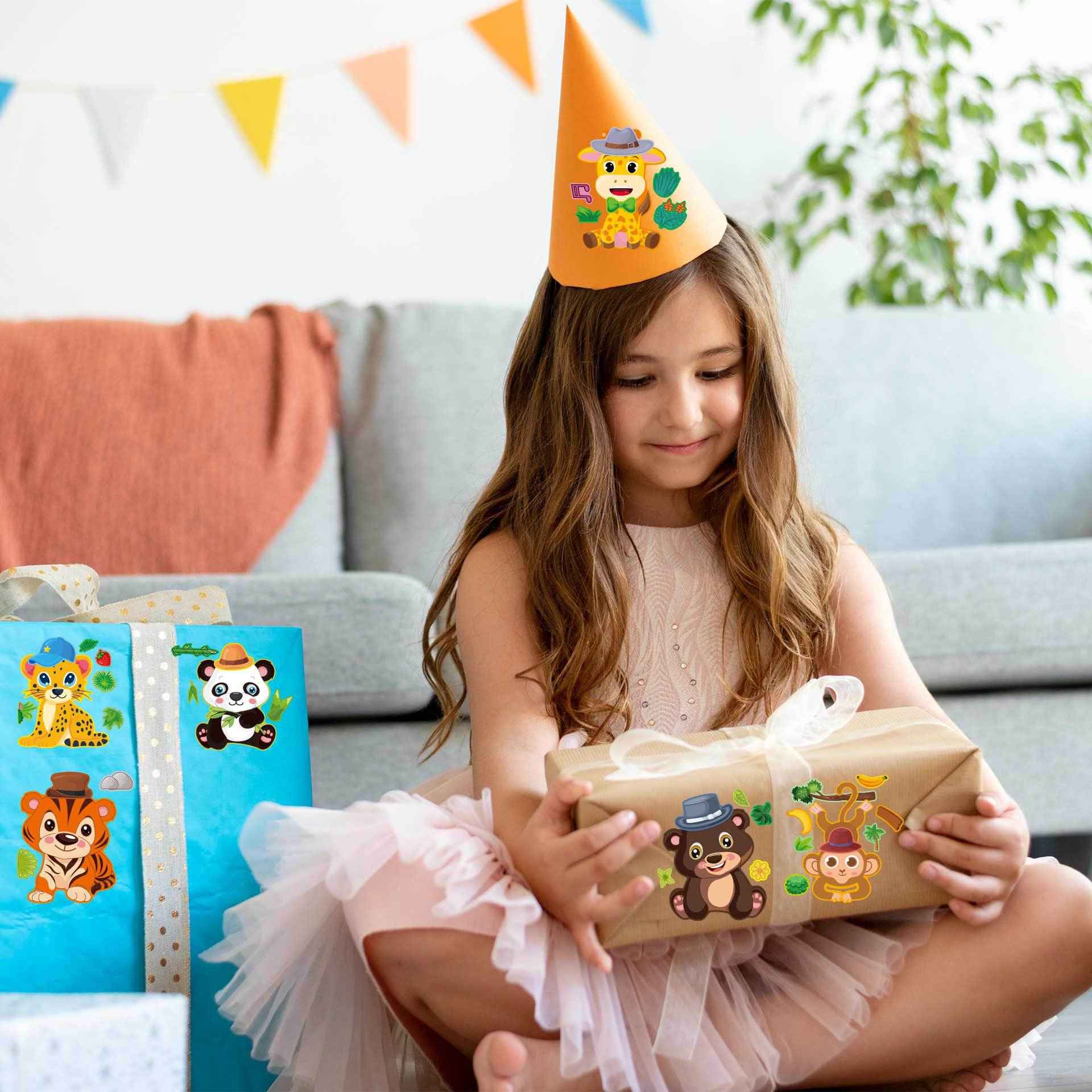 Make a Face Safari Animal Stickers for Kids 24 Sheets