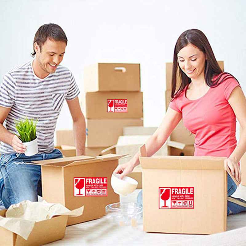 Sticker For Baridal Packing 300Pcs Fragile Stickers Red Warning Labels for Shipping and Packing
