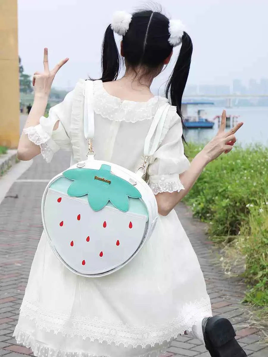 Strawberry Ita Bag A4 Size with Adjustable Shoulder Straps