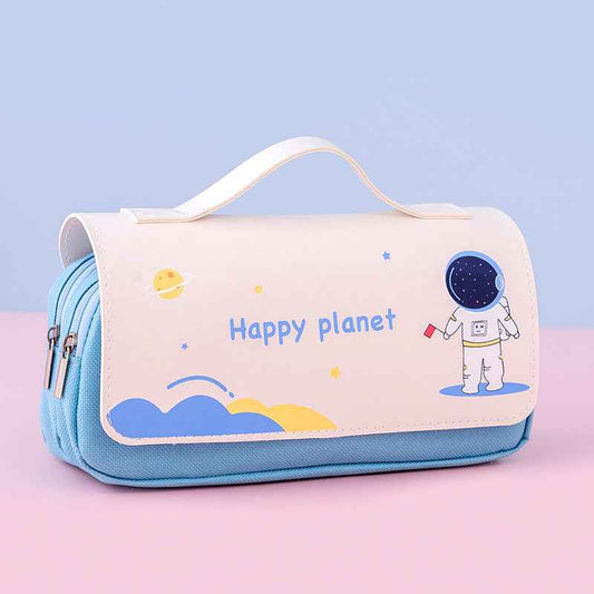 Cartoon Astronaut Pencil Case Pen Bag for School