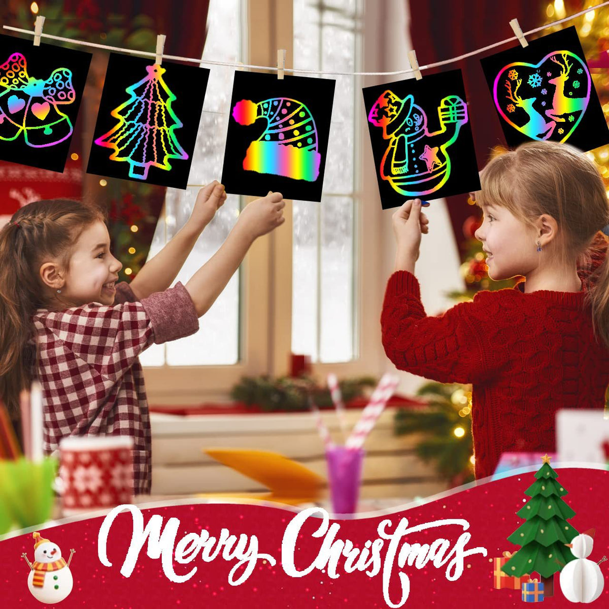 Aoerway Carta da grattare arcobaleno, 100 pagine, mini carta da