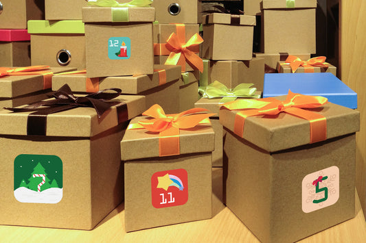 Make a Face joulunlaskukalenteritarroja lapsille 32 arkkia