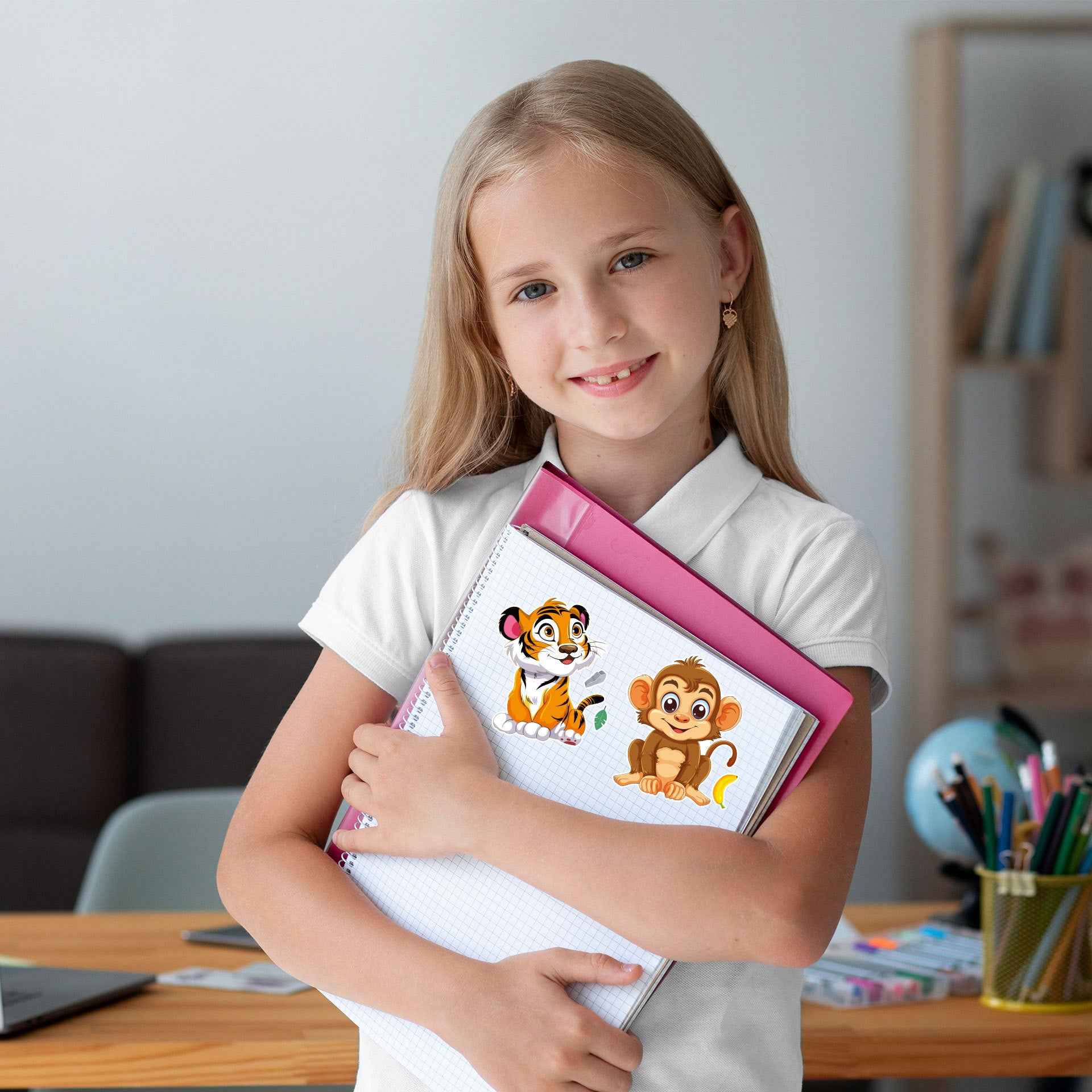 Make a Face Cartoon Animals Stickers for Kids 24 Sheets