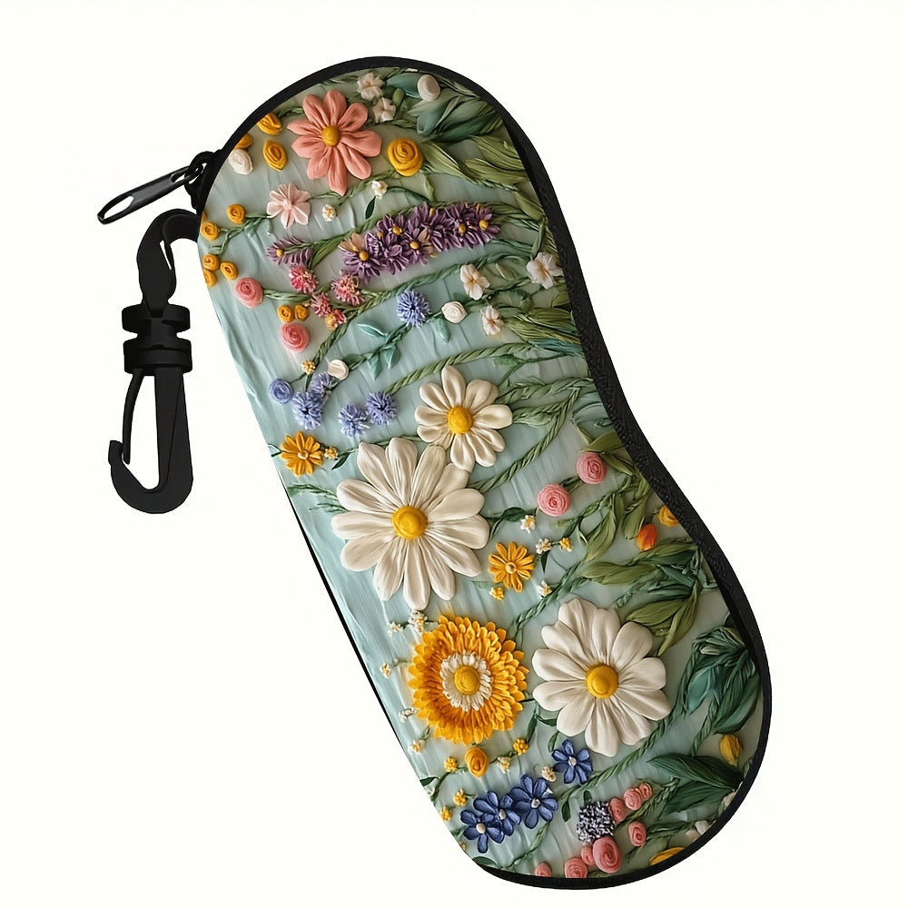 Daisy Print Eyeglass Case Soft Eyewear Carrying Pouch 2 Pack