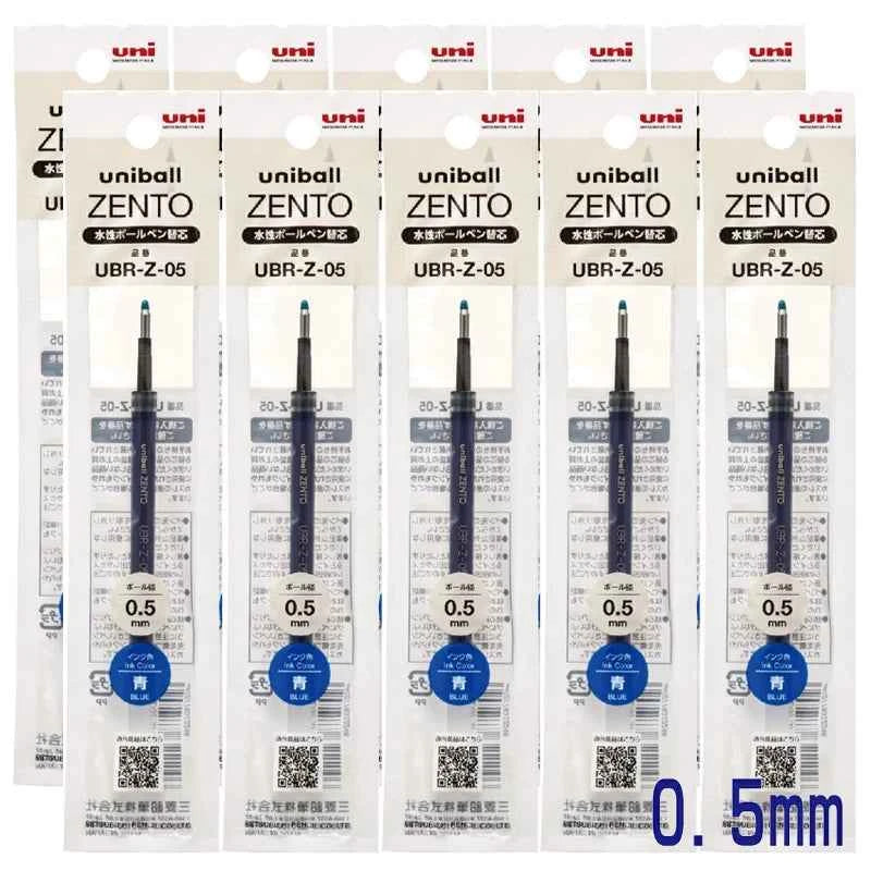 Uni-ball ZENTO UBR-Z-05 Gel Pen Refill 0.5mm Black/Red/Blue 10 Pack