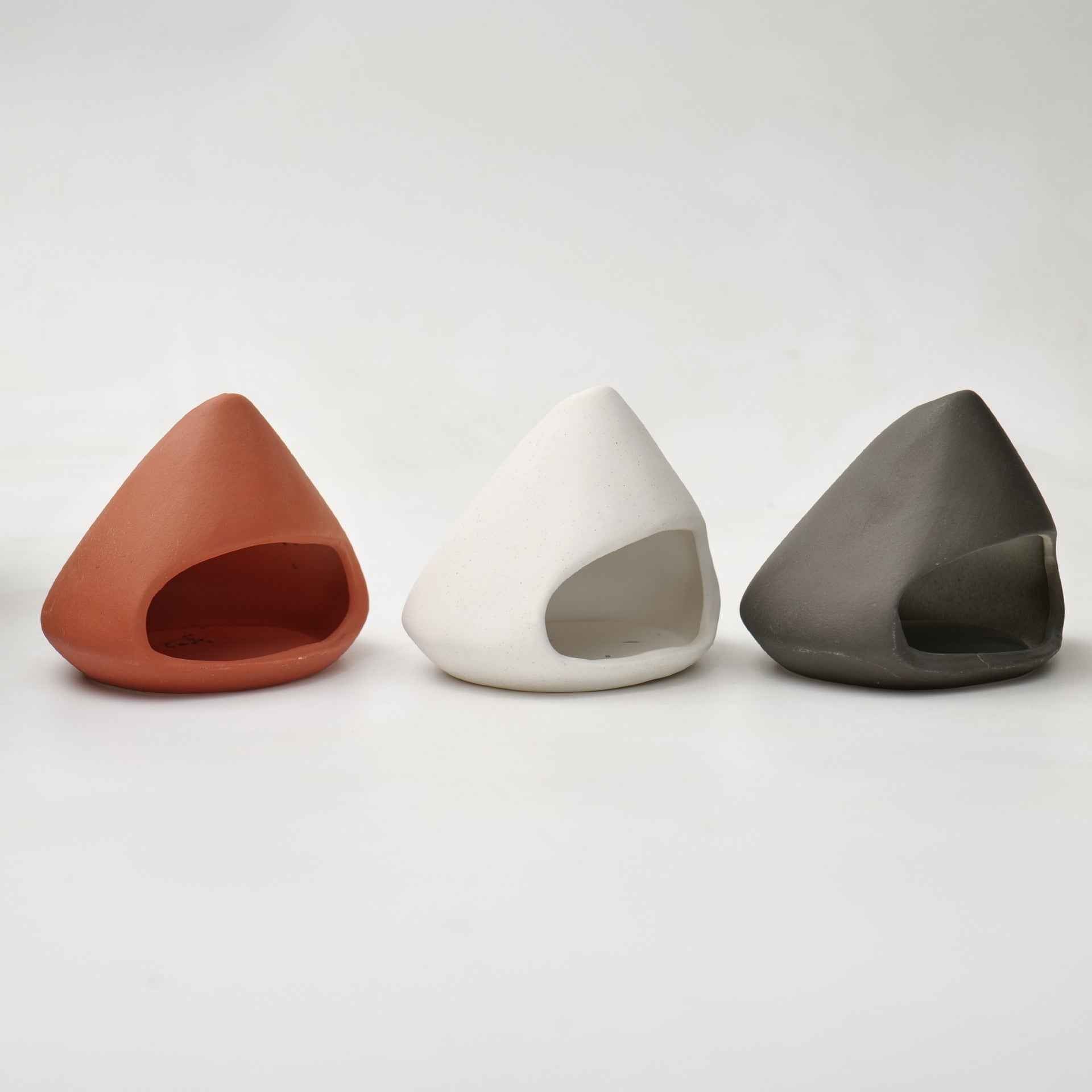 Ceramic Palo Santo Holder Burner Mini Chiminea (White/Black/Red)
