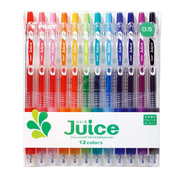 Pilot Juice Gel Ink Ballpoint Pen, 0.5mm, 12 Color Set