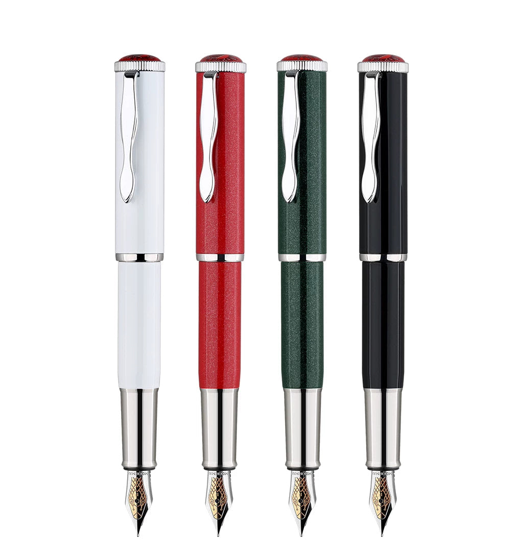 MAJOHN RS2 Short Pocket Fountain Pen — Metal Lacquer Finish, 100mm Travel Pen