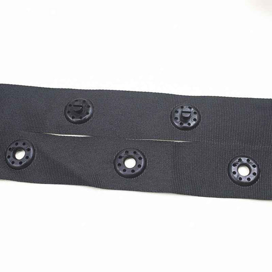 50mm Spacing Cloth Sewing Snap Fastener Button Tape 30 Yards Black