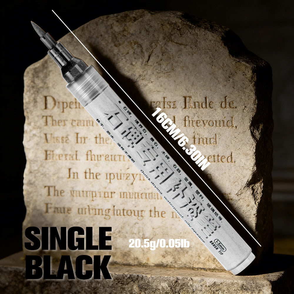 Tombstone Touch-Up Paint Pen | Soft Tip Valve, Waterproof & UV-Resistant | 6-Color Set 6 Black