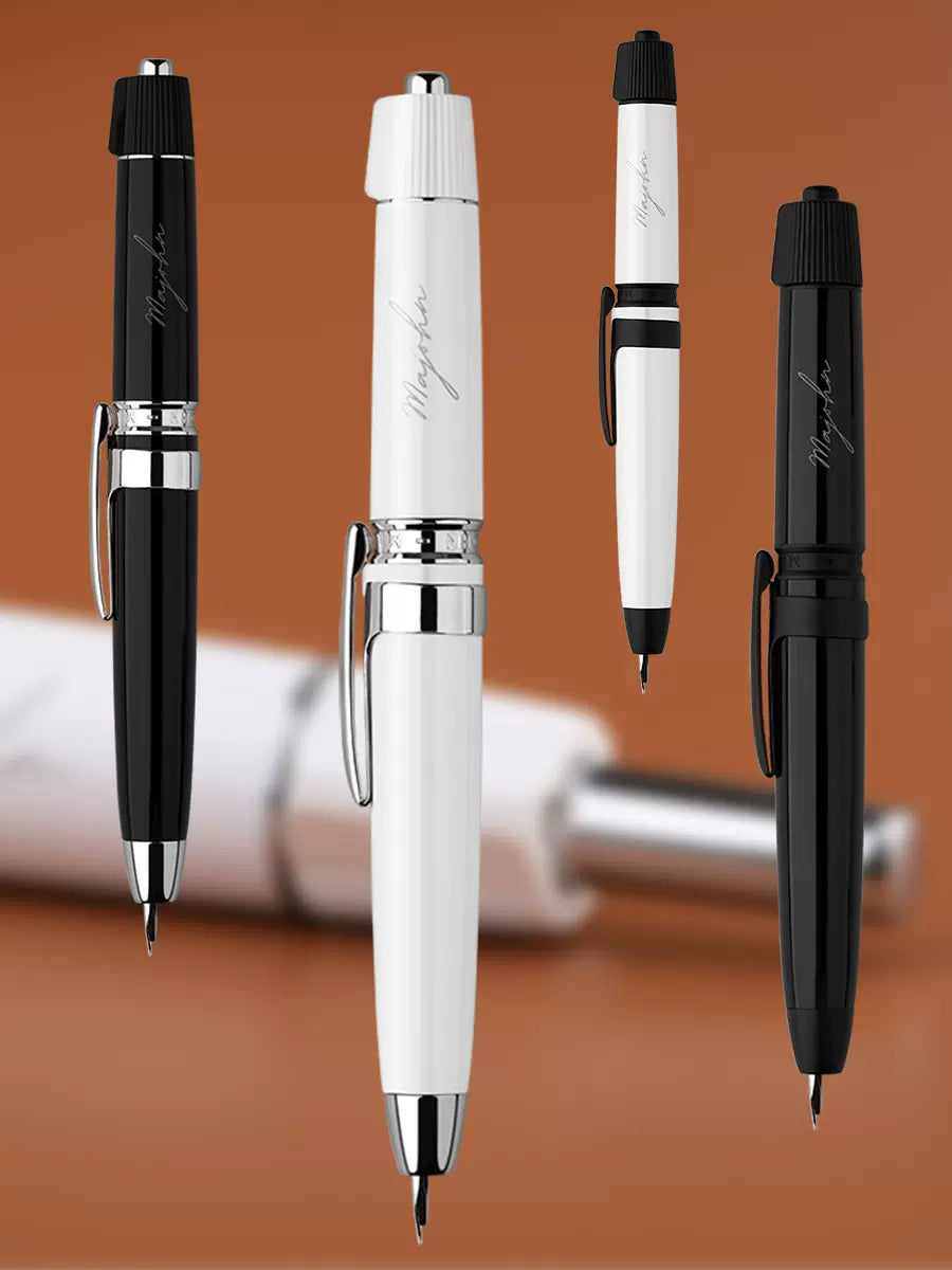 Majohn A3 Fountain Pen Retractable Extra Fine Nib with Converter Case Set