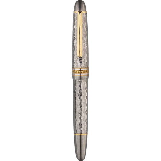 MAJOHN Titanium Alloy 136 Piston Fountain Pen | Brushed or Hammered Finish Hammered