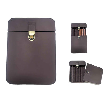 6 Slot Leather Cigar Case Organizer