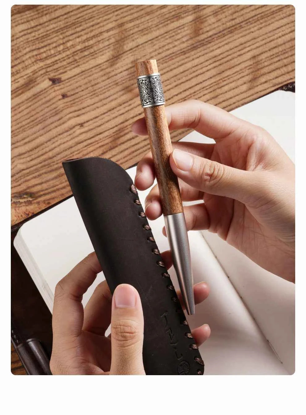 Elegant Rosewood 0.5mm Ballpoint Pen