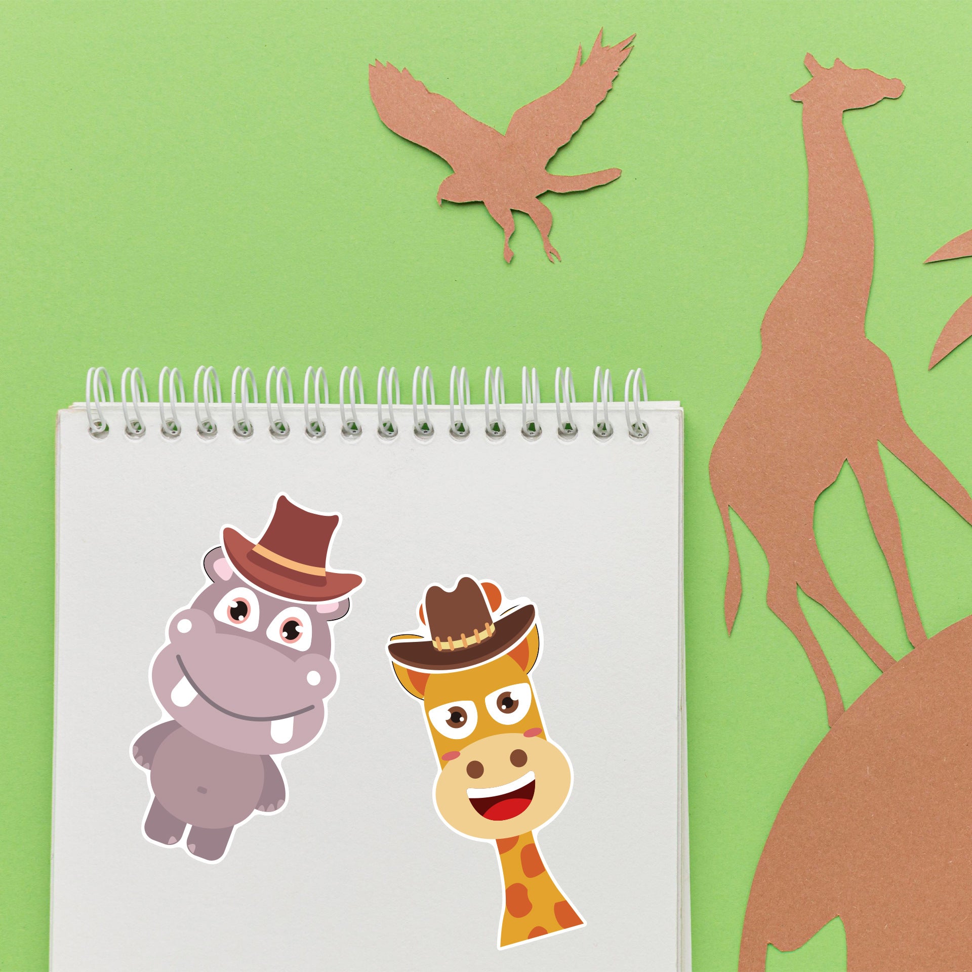 24 Sheets Wildlife Animals Make Your Own Stickers for Kids