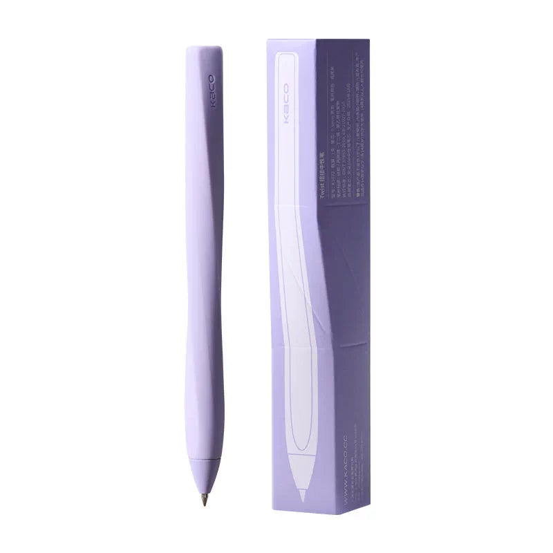 KACO Silicone Fidget Gel Pen, 0.5mm Quick-Drying Black Ink, with 2 Black Refills Purple
