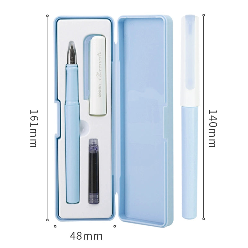 DELI A932 Affordable Starter Fountain Pens for Beginners 3 Color Pack - TTpen