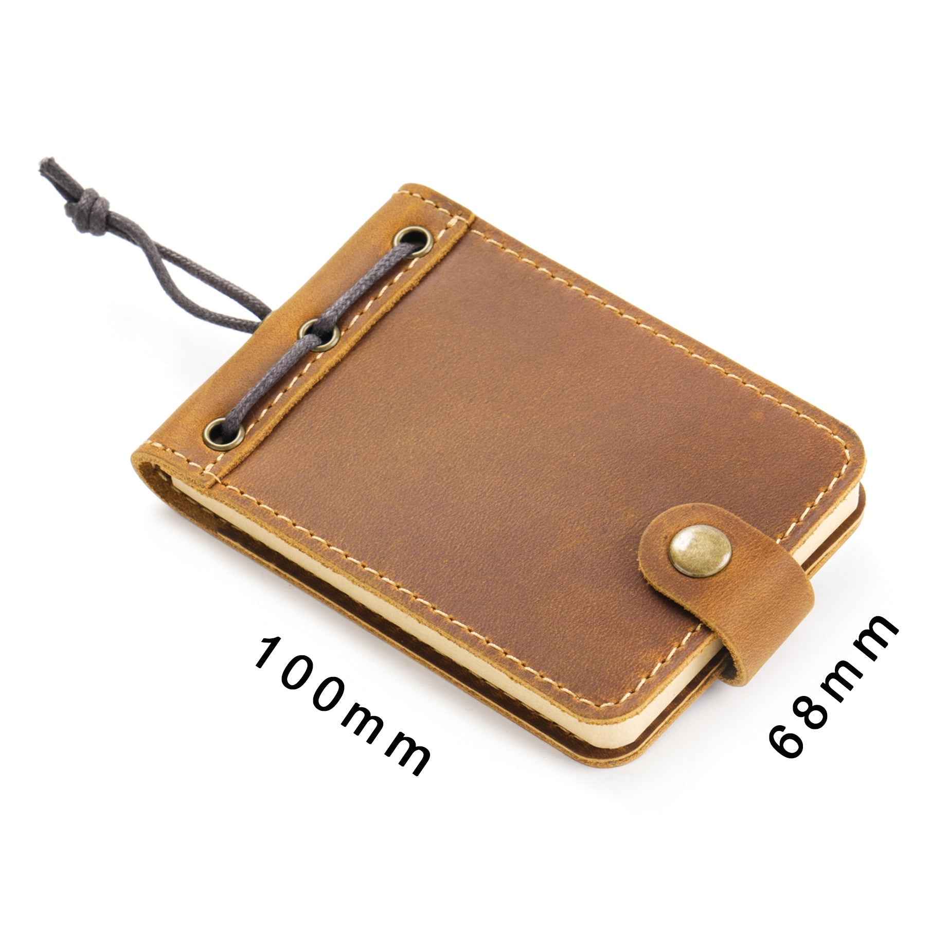 Mini Leather Pocket Notebook – 88-Sheet Memo Pad for Notes,Lists