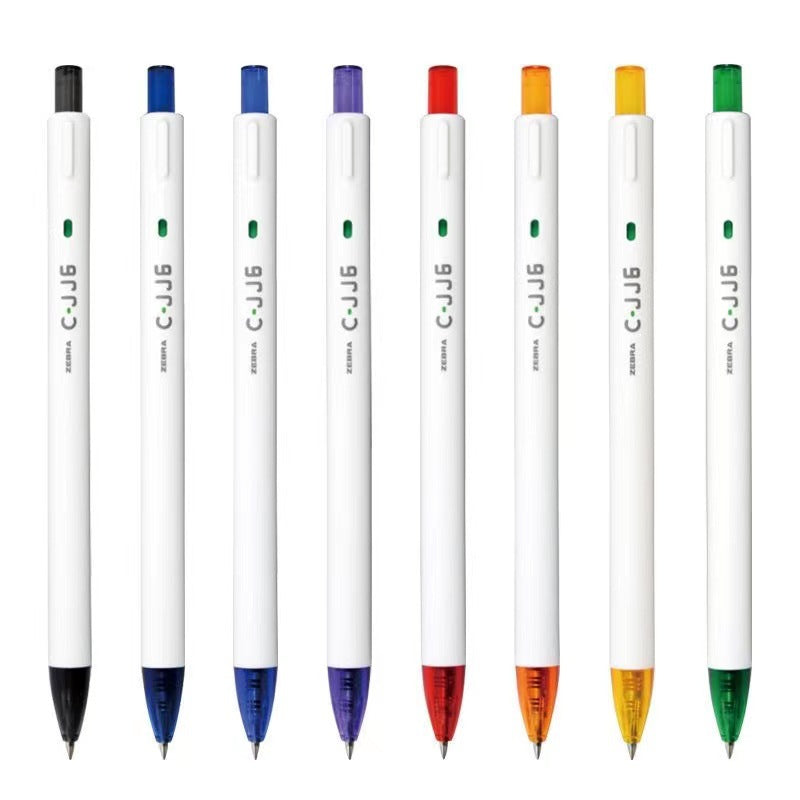 Zebra Retractable Gel Pen,Fine Point,0.5mm,8 Rainbow Assorted Colors