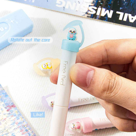 8pcs Cute Free Bird Gel Pens Black Ink 0.5mm