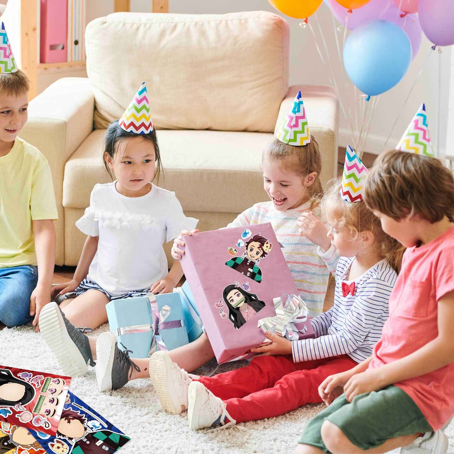 Make a Face Anime Demon Slayer: Kimetsu no Yaiba Stickers for Kids 24 Sheets