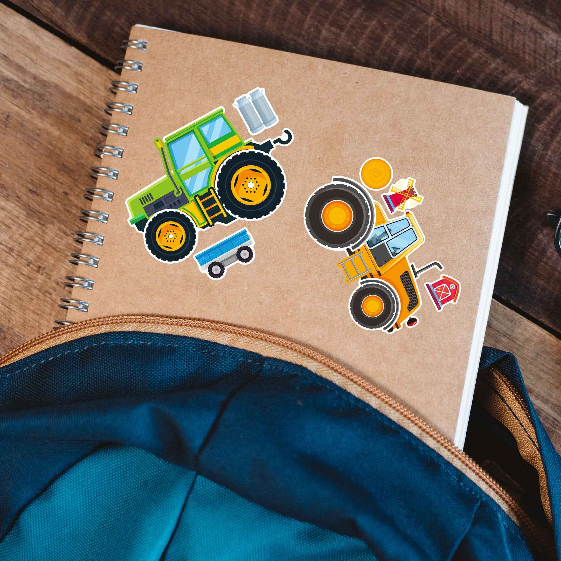 Make a Face Farm Tractors Stickers for Kids 24 Sheets