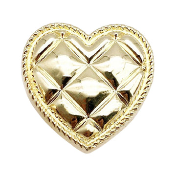25mm gold heart metal shank button, facets & scalloped border (Bright Gold)
