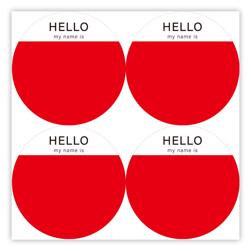 200Pcs Hello Name Tags Hello My Name is Stickers 8cm Round