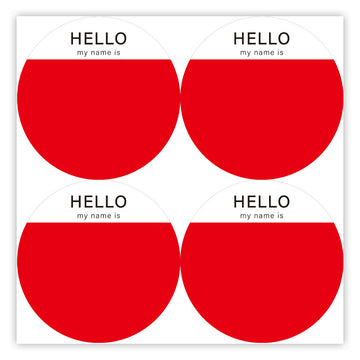 200Pcs Hello Name Tags Hello My Name is Stickers 8cm Round