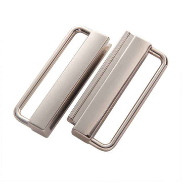 30/40/50 mm Metall-Schließe, silberfarbener Look für Mantelverschluss