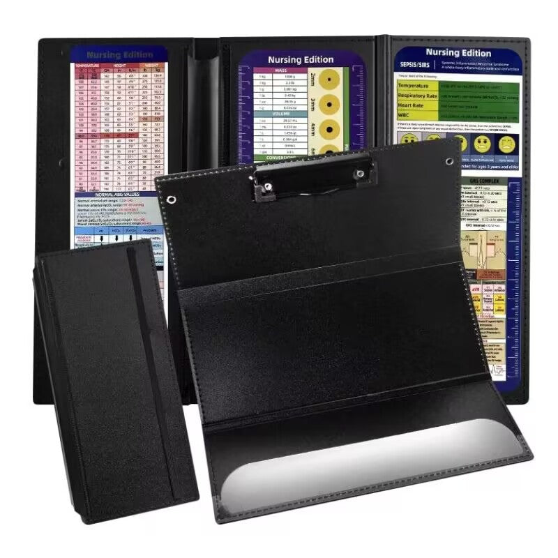 Nursing Foldable Plastic Clipboard 3 Layers with Medical Edition Sheet