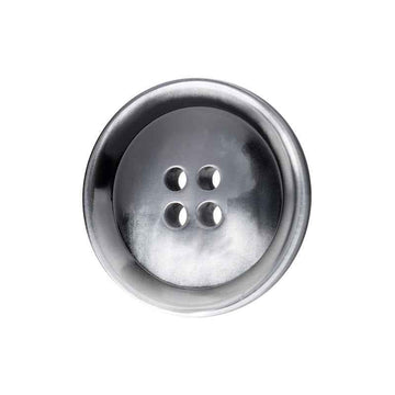 Runder 4-Loch-Resin-Knopf, schwarz, 15/20 mm, glänzend