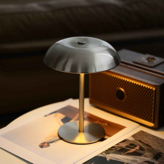 Metal Mushroom Lamp - Rechargeable LED Night Light