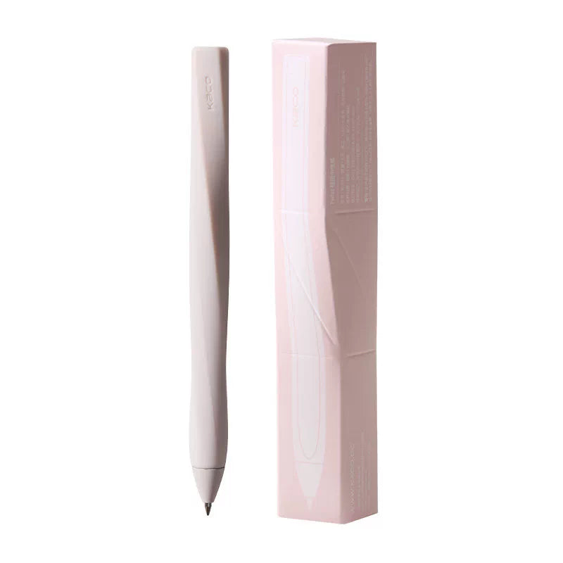 KACO Silicone Fidget Gel Pen, 0.5mm Quick-Drying Black Ink, with 2 Black Refills Beige