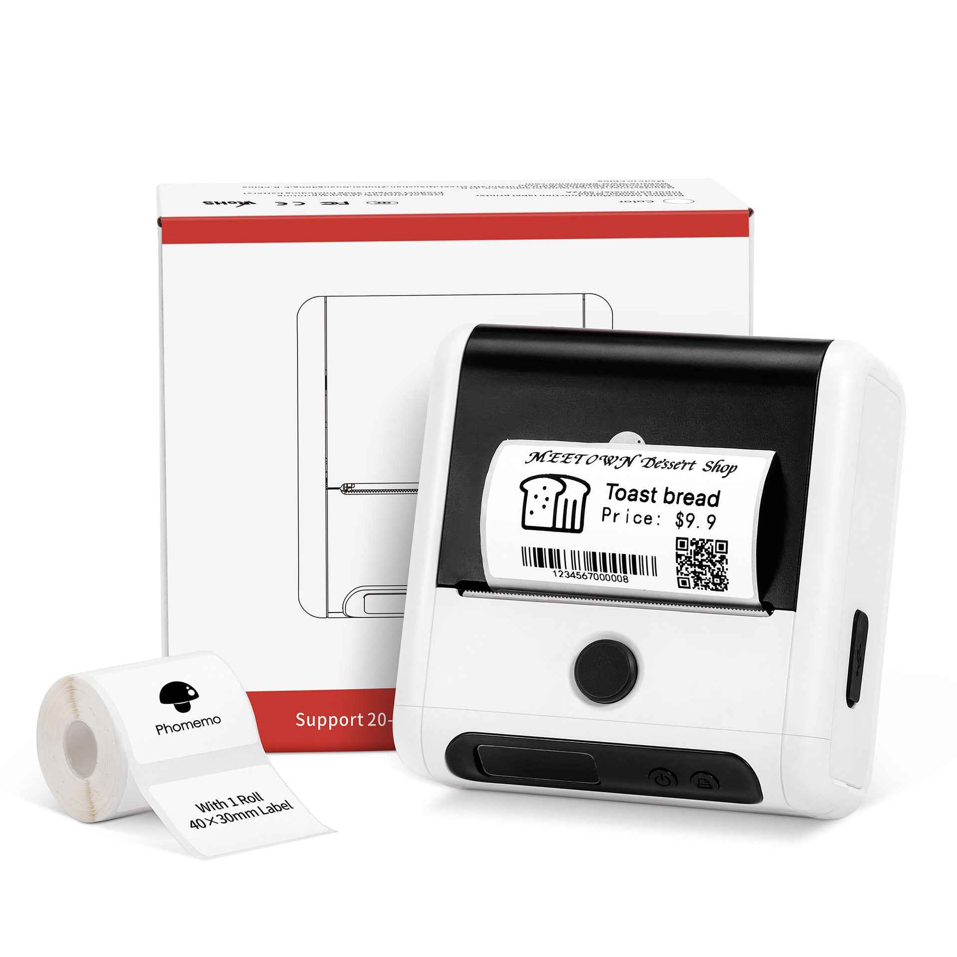 Phomemo M200 Label Maker,Bluetooth Thermal Label Printer (Type-C Charg