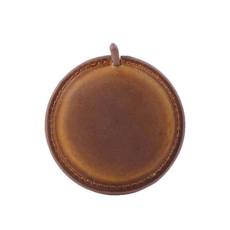 Leather Mini Tape Measure,Vintage Sewing & Body Tape Brown